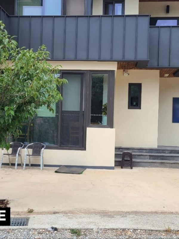 청송식당 나무테크 작업전