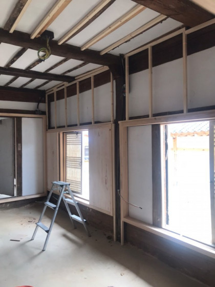 청송신씨문중종택 단열 목공사 작업