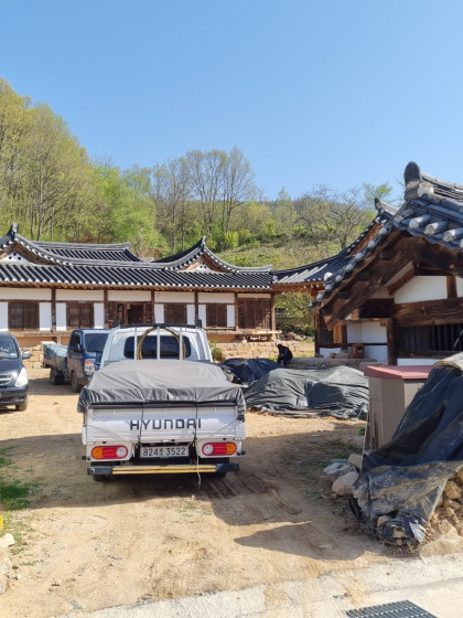 청송신씨문중종택 단열 목공사 작업